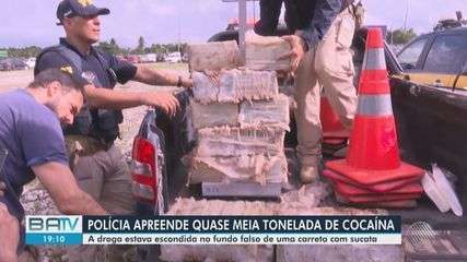 Homem é preso em feira de Santana após transportar quase meia tonelada de cocaína em fundo falso de caminhão
